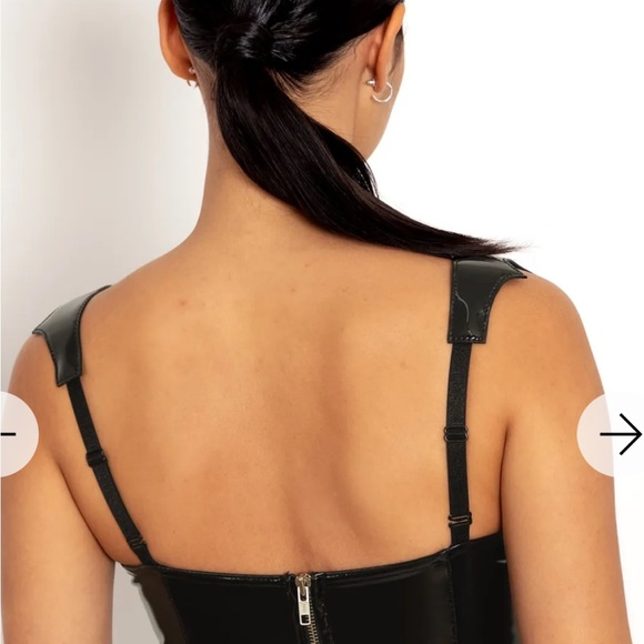 Batwing PVC Bustier Crop - Picture 2 of 5